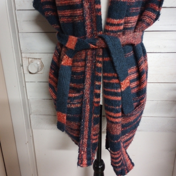 Urban Outfitters Wool Blend Sleeveless Sweater Open Front Cardigan XS Oversized - Picture 3 of 10